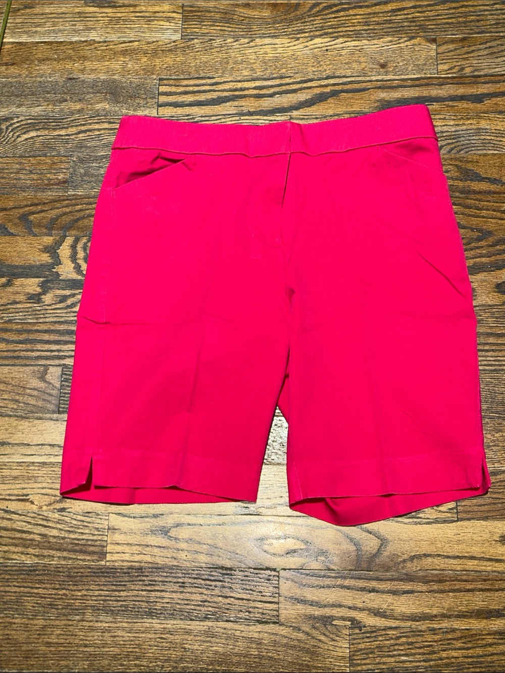 Talbots Bright Pink Pull-On Bermuda Shorts